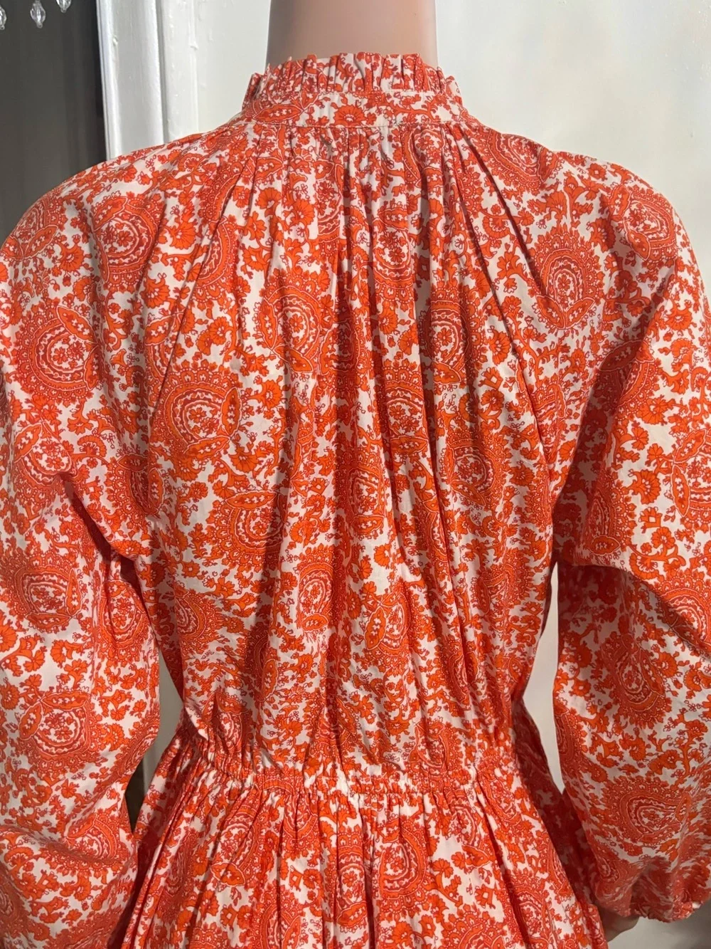 J. CREW Women's Floral Ruffle-collar mini dress